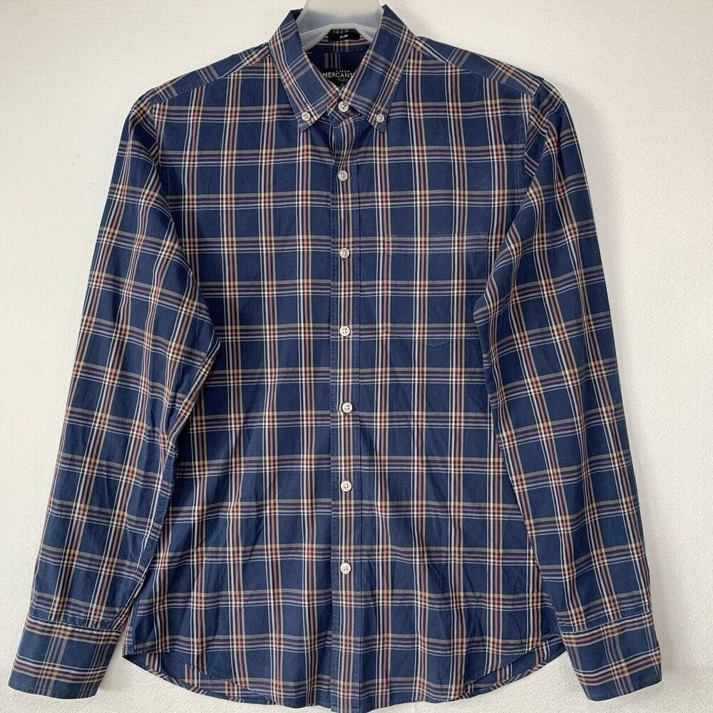 J Crew Mercantile Flex Shirt Men Small Slim Button Down Casual Corpcore Work
